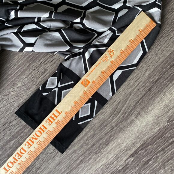 Eliza J Dress Women's 2 Gray Pink Shift Geometric 1/2 Sleeve Art Deco 60's Mod - Picture 14 of 14